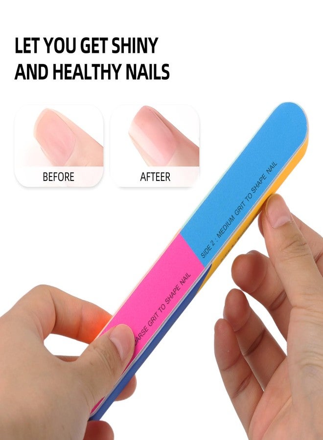 Tecbeauty 20 Pcs 7 Way Nail Buffer Blocks Nail Files Buffing Block for Shaping & Shining Natural Nails Manicure Tool - Image 2